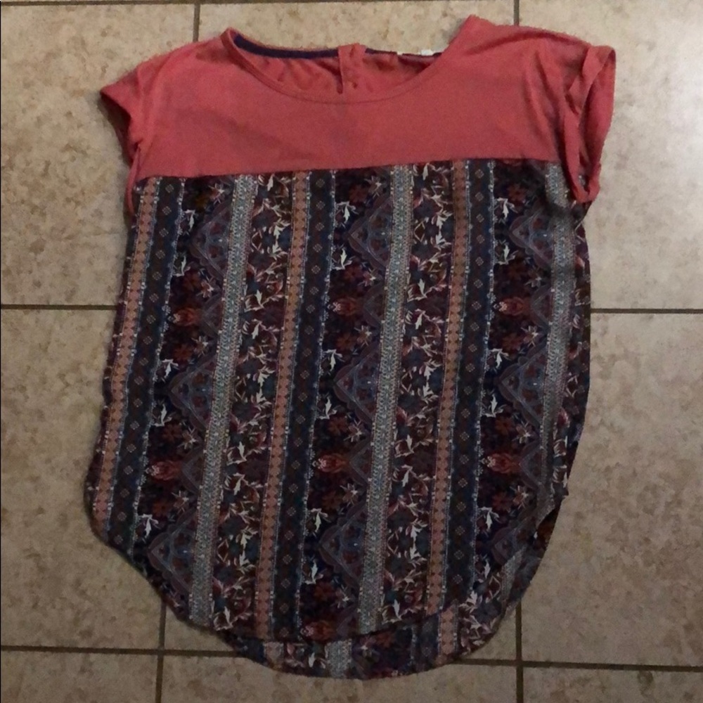 Coral casual top